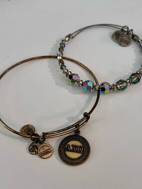 Alex and Ani Delta Chi Omega (ΔΧΩ) Sorority Bracelet Set – 2 Piece